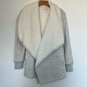 Abercrombie & Fitch Fluffy Shearling Sherpa Cardiganin Heather Grey Size XS